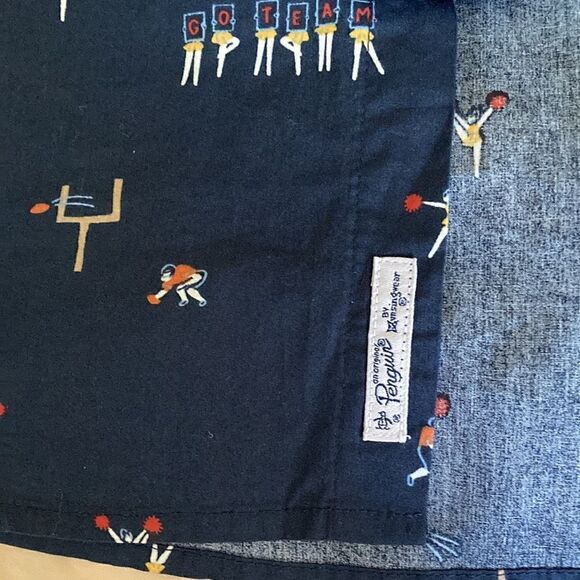 Original Penguin NWT Mens Short Sleeve Football Themed Shirt in Sapphire Blue. - Picture 7 of 9